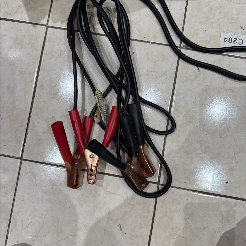 Heavy Duty Jumper Cables with Red and Black Clamps